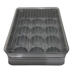 Gray Plastic Tray for 12 Eggs